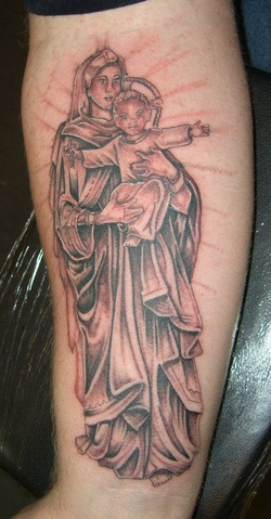 Jesus and Mary Tattoo Design Picture