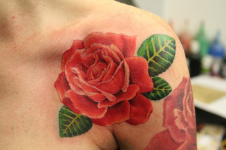 3D Rose Tattoo Design Picture