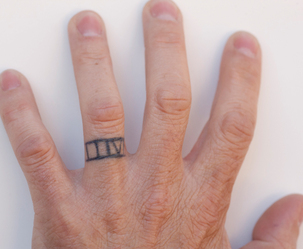 Tungsten Wedding Ring Tattoo Design Picture