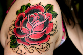 Large Rose Tattoo Design Picture