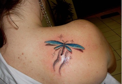 3D Dragonfly Tattoo Design Picture