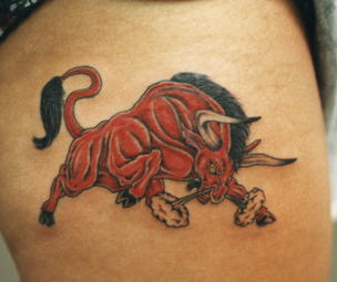 Bull Tattoo Design for Men Picture