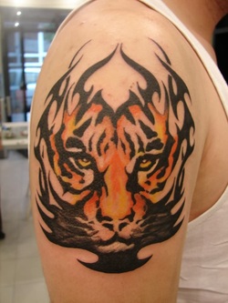 Tribal Tiger Tattoo Design Picture