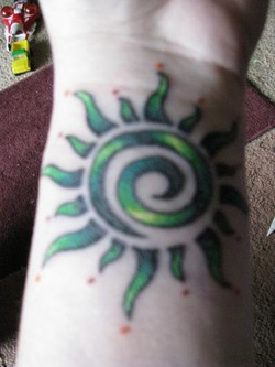 Tribal Sun Tattoo Design for Wrist Picture