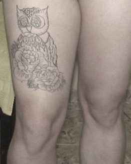 Owl Tattoo Design for Thigh Picture