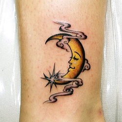 Moon Tattoo Design for Guys Picture