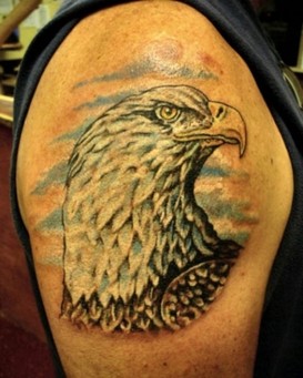 Bald eagle tattoo design picture