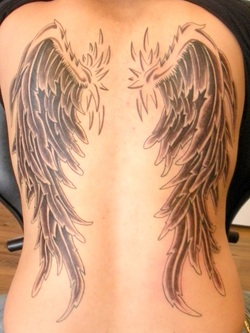 Wing Tattoo Design for Back Picture