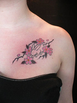 Small Cherry Blossom Tattoo Design Picture