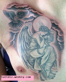 Angel and Dove Tattoo Design Picture