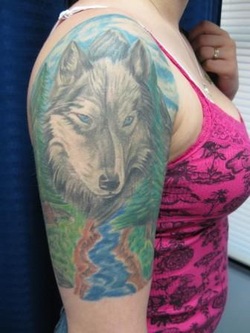 Wolf Tattoo Design for Sleeve Picture