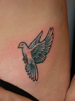 Flying Dove Tattoo Design Picture