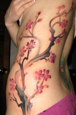 Cherry Blossom Tree Branch Tattoo Design Picture