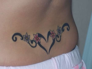 Lower Back Heart Tattoo Design Picture