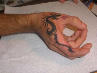 Upper Hand Tattoo Design for Men Picture