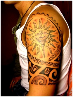 Sun Tattoo Design for Sleeve Picture