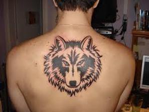 Wolf Tattoo Design for Back Picture