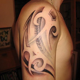 Upper Arm Tattoo Design for Men Picture