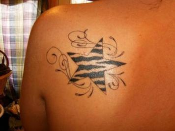 Zebra Star Tattoo Design Picture