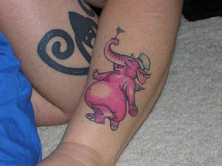 Cartoon Elephant Tattoo Design Picture