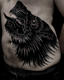 Black Wolf Tattoo Design Picture