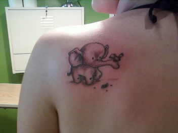 Baby Elephant Tattoo Design Picture