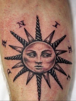 Hawaiian Sun Tattoo Design Picture