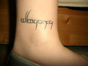 Name Tattoo Design on Ankle Picture