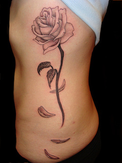 Rose Petals Tattoo Design Picture