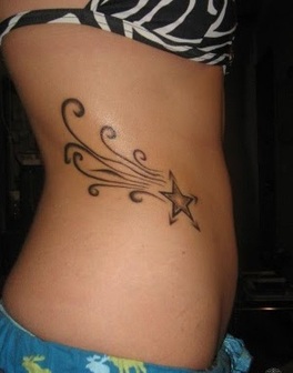 Falling Star Tattoo Design Picture