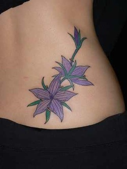 Lily Tattoo Design on Lower Back Picture