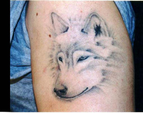 Grey Wolf Tattoo Design Picture