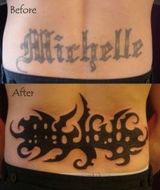Name Cover Up Tattoo Design Picture