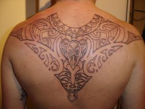 Traditional Polynesian Tattoo Design for Back Picture