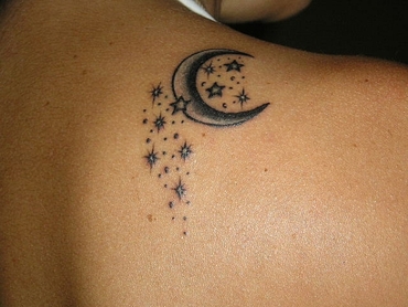 Moon Star Tattoo Design Picture