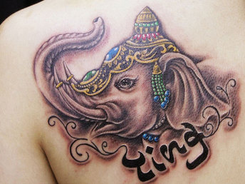 Indian Elephant Tattoo Design Picture