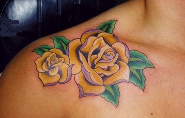 Yellow Rose Tattoo Design Picture