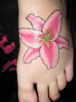 Oriental Lily Tattoo Design Picture