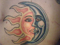 Sun and Moon Tattoo Design Picture