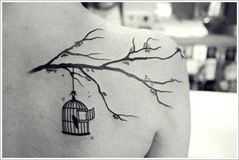 Bird Cage Tattoo Design Picture