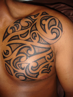 Maori Chest Tattoo Design Picture