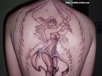 Warrior Angel Tattoo Design Picture 8