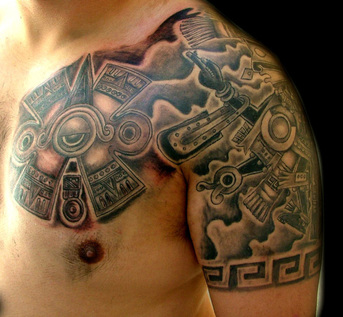 Mexican aztec tattoo design picture