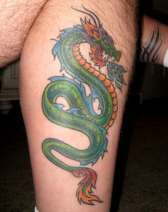 Dragon Tattoo Design for Legs Picture