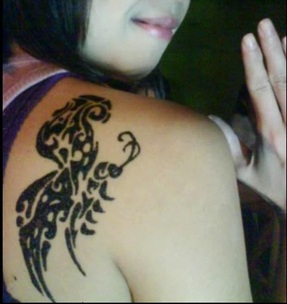 Butterfly Henna Tattoo Design Picture
