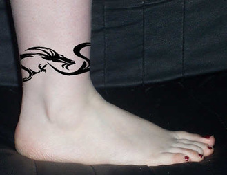 Tribal Ankle Tattoo Design Picture