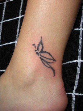 Butterfly Ankle Tattoo Design Picture