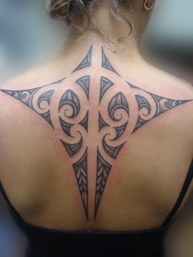 Maori Back Tattoo Design Picture